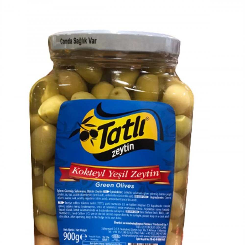 Kokteyl Yeşil  Zeytin 900 gr