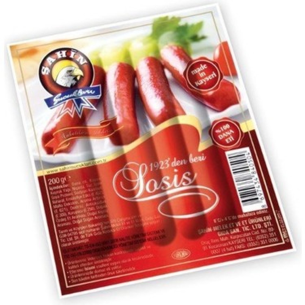 Şahin 200 gr Et Sosis